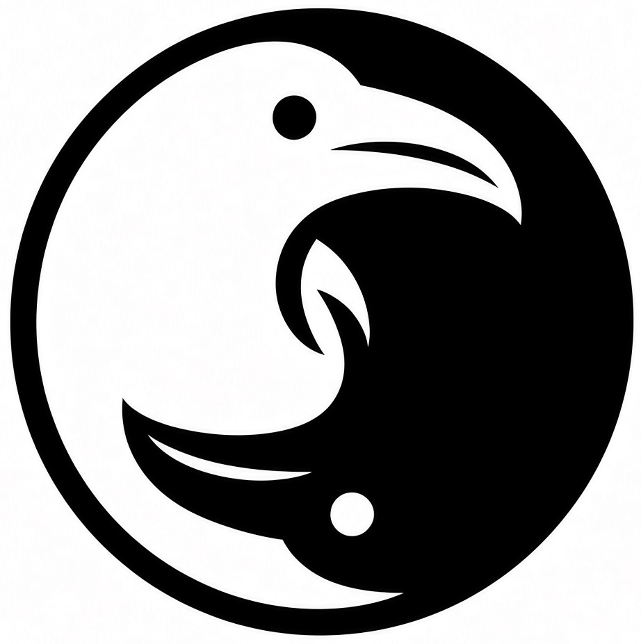 Ravenz mark: two ravens in a circle